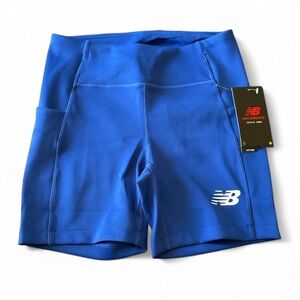 New Balance DRY Blue‎ Performance Fitted Bike Shorts Small NWT Moisture Wicking